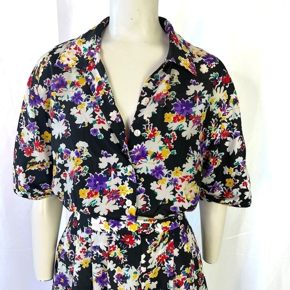 JAERGER SET BLOUSE SKIRT 2 PIECES SET BUTTON DOWN BLOUSE FLORAL SKIRT PLUS 16 - Picture 11 of 16